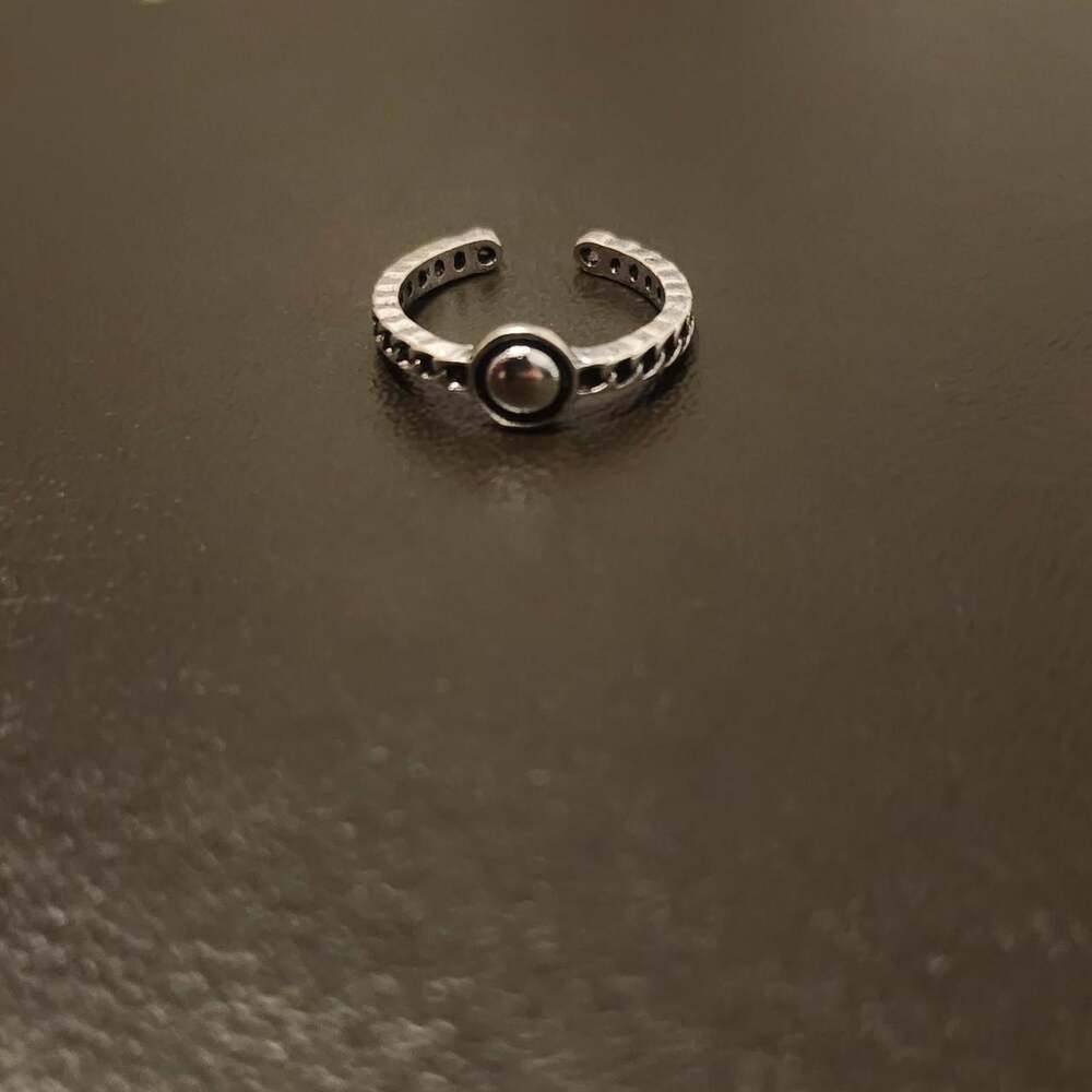 Silver Ring With A Central 436 A